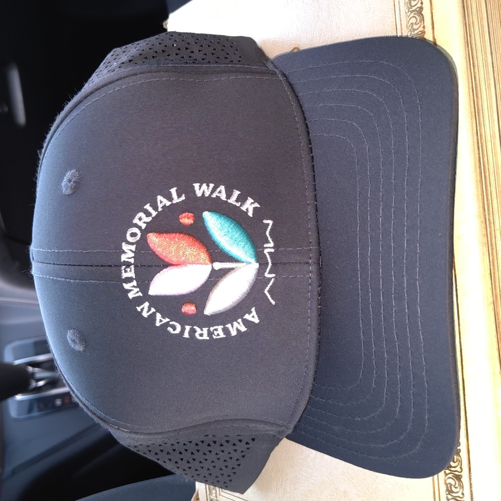 American Memorial Walk Embroidered Logo Perforated Snapback Cap Hat